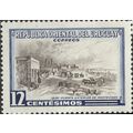 URUGUAY, Montevideo City Wall & Gate, blue 1954, 12c