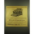 1915 Royal No. 10 Typewriter Ad