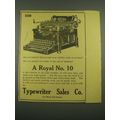 1915 Royal No. 10 Typewriter Ad - Are You Behind?