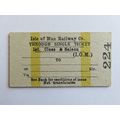 Isle of Man Railway Blank Ticket #693