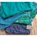S1 100% Silk Scrap Fabric Lot Material Reclaime...