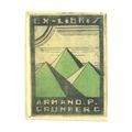 Armand P Grunberg Pyramids Antique Bookplate Ex...