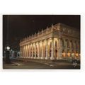 Bordeaux, France - grand theatre of Bordeaux at night - unused postcard N4790