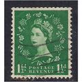 GB 1952 QE2 1 1/2d Green Wilding wmk 153 SG 517...