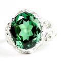 Russian Nanocrystal Emerald, 925 Sterling Silve...