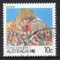 Australia 1988 Living Together - Transport 10c ...