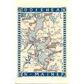 United States MAINE Moosehead Map Postcard (Phi...