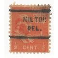 PRECANCEL-T&T DEL, MILTON 712 ON PREXY