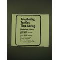 1902 New York Telephone Co. Ad - Telephoning ty...