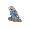 Blue Budgie Budgerigar Bird Metal Collectors En...