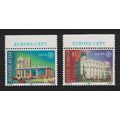 Yugoslavia Europa Post Office Buildings 2v Marg...
