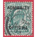 GB KEVII 1903 1/2d BLUE GREEN ADMIRAL OFFICIAL ...