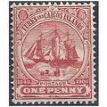 Turks & Caicos 1905 SG111 1d Red Mounted.Mint