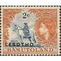 Lesotho QEII 1966 2c Deep Bright Blue & Orange ...