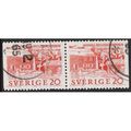 Fa 551 BB: 20 ö orange Hammarby, booklet pair.