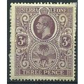 Sierra Leone 1921 SG116ba 3d Purple/Yellow on P...