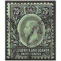 East Africa & Uganda Prot 1912 SG52 75c Black/G...