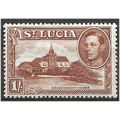 St Lucia 1948 SG135 1/- Brown Mounted Mint .. ..