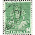 INDIA, Trimurti, green 1949, 9paisa, #5