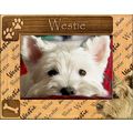 Westie Laser Engraved Wood Picture Frame (5 x 7)