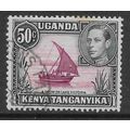 KENYA UGANDA & TANGANYIKA 1949 50c PURPLE & BLA...