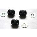 3 Vintage Black Plastic Bear/Animal Safety Nose...