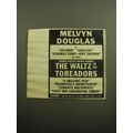 1958 The Waltz of the Toreadors Play Ad - Melvyn Douglas is splendid excellent