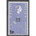 SOUTH GEORGIA 1971 QE2 MAP SANDWICH ISLANDS MNH...