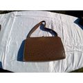 Vintage 1960's Brown Hand Bag - Mock Ostrich Skin