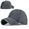 Bun Hat Cotton Summer Sun Sport Snapback Ponyta...