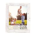 11X14 Rustic White Washed Picture Frame With Pl...
