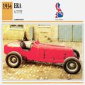 Collectors Club card. Classic Cars. ERA A-Type