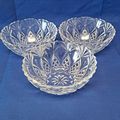 Lot 3 PASARI Indonesia GLASS Fruit/Dessert BOWL...