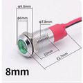 1 x8mm LED DASH PANEL WARNING LIGHT 12-24V CAR ...