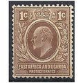 East Africa & Uganda Prot. 1907 SG34 1c Brown M...