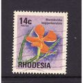 RHODESIA 1974 SG500 14c WILD PIMPERNEL FINE USED#2