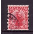 NEW ZEALAND 1908 SG 386 1d CARMINE FINE USED#3