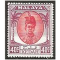 Kedah 1950 SG86 40c Red & Purple Mounted Mint ....