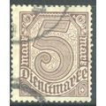 Germany 1920 - 5mk purple brown dienstmarke - used