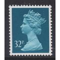 X983 32p Greenish-blue ~ Unmounted Mint GB Machin.