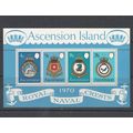 Ascension 1970 Naval Crests Miniature Sheet Mou...