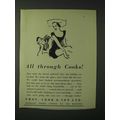 1960 Thos. Cook & Son Ad - All through Cooks!