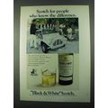 1969 Black & White Scotch Ad - Know the Difference