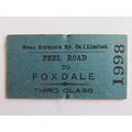 Manx Northern Railway Peel Road - Foxdale Ticke...