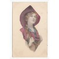 Lady Artist Signed Schlesinger Bros 1913 Art Po...