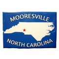 Mooresville North Carolina Blue Fridge Magnet