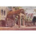 Church Scene Unknown Artist Postcard unused VGC