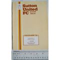 1980 programme Sutton United v. Hendon
