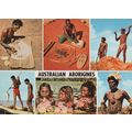 Australian Aborigines Fishing Multi View Postcard