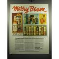 1972 Jim Beam Bourbon Ad - Merry Beam